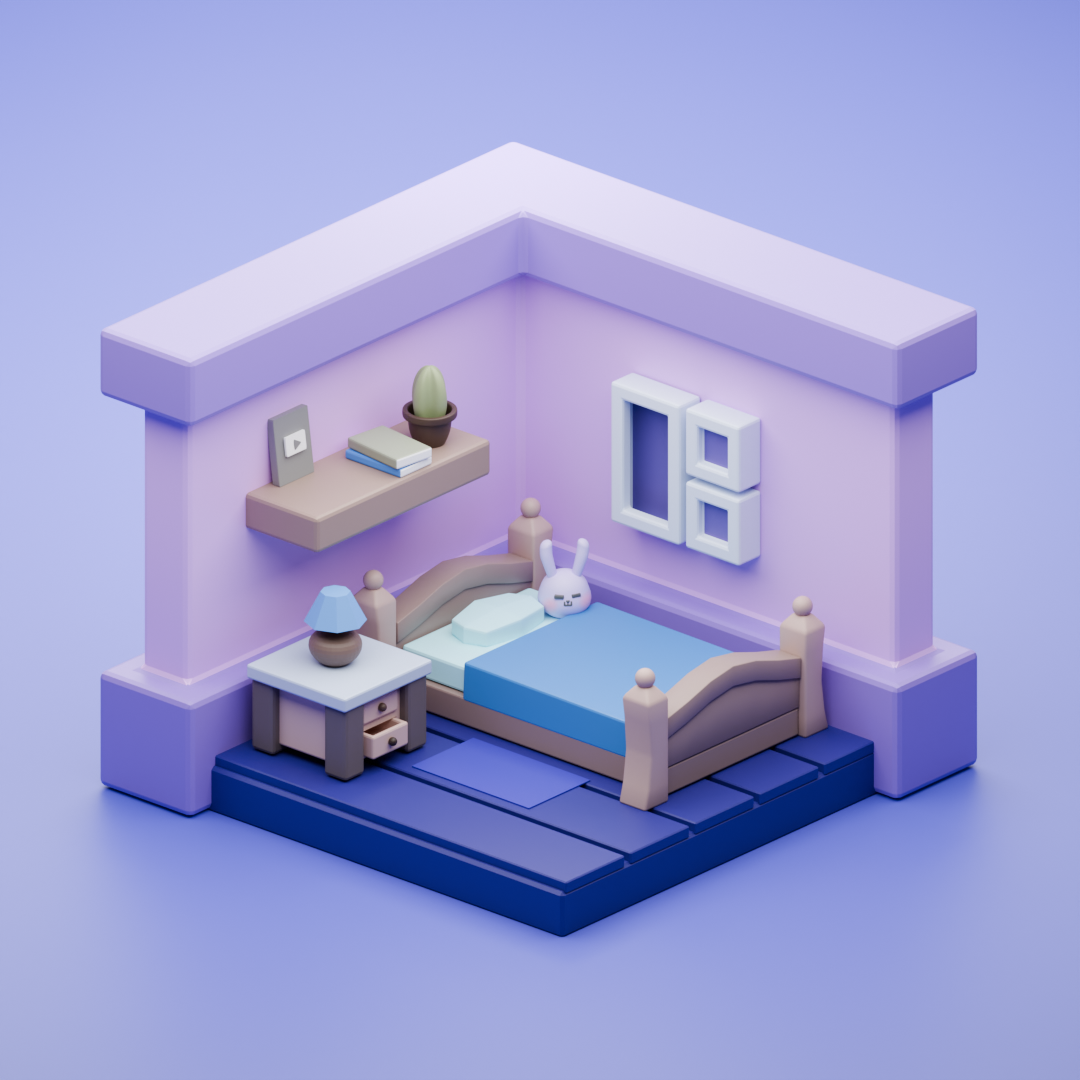 3D rendering of a room.
